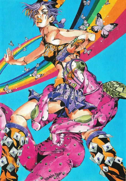 Panel-panel manga dari Stone Ocean