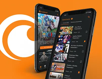 Antarmuka aplikasi Crunchyroll