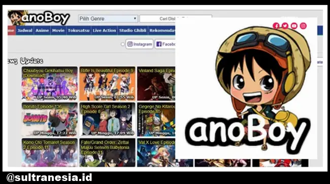 Antarmuka situs web Anoboy