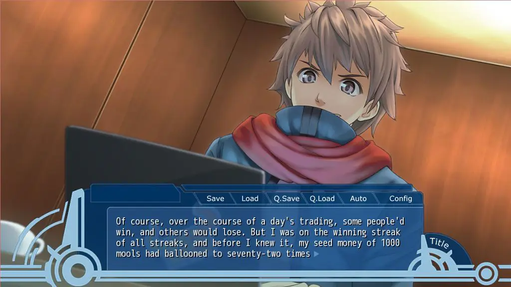 Screenshot dari game visual novel