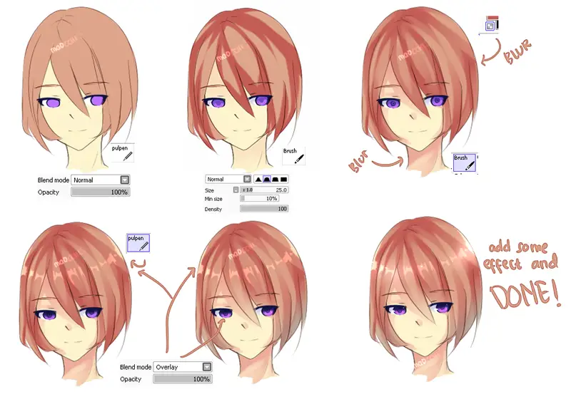 Tutorial shading karakter anime