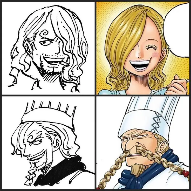 Berbagai gaya fanart One Piece