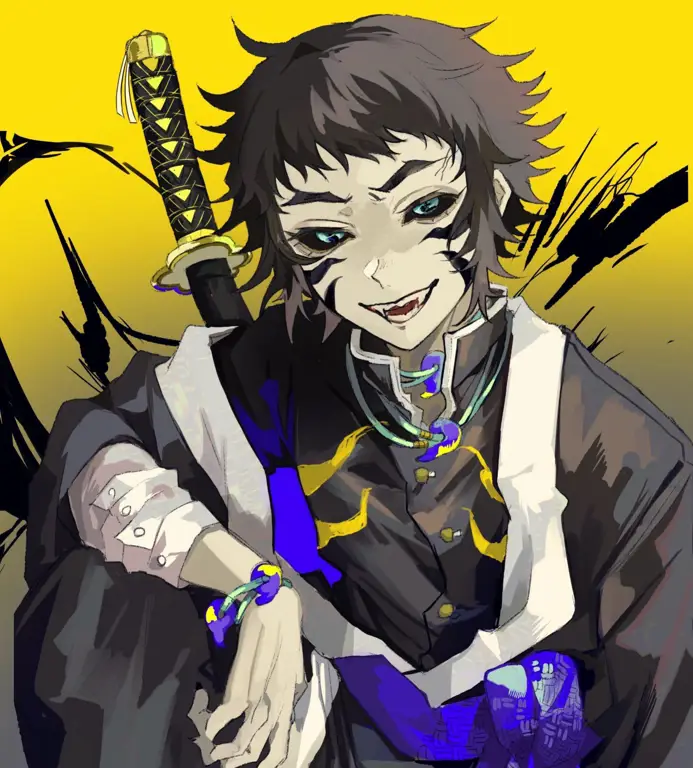 Contoh visual anime thoso Gambar seni anime gelap dan gritty