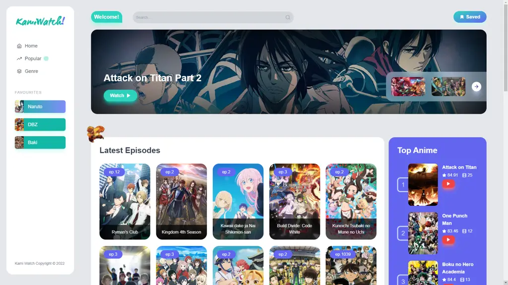 Website streaming anime