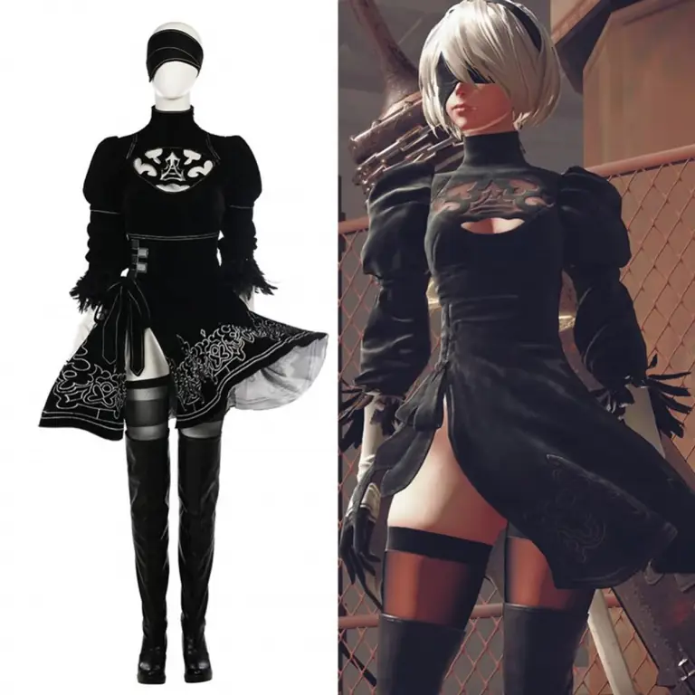 Foto cosplay 2B dari game Nier Automata