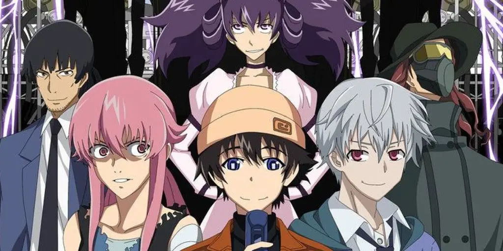 Gambar adegan menegangkan dari anime Future Diary