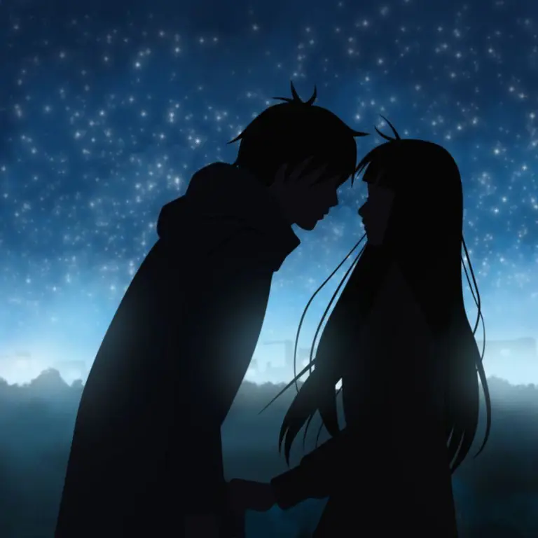 Gambar cuplikan adegan romantis anime