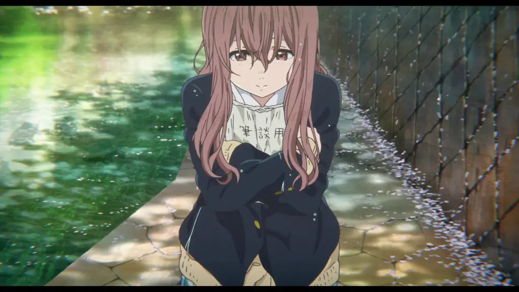 Cuplikan adegan dari film A Silent Voice Gambar adegan dari film A Silent Voice