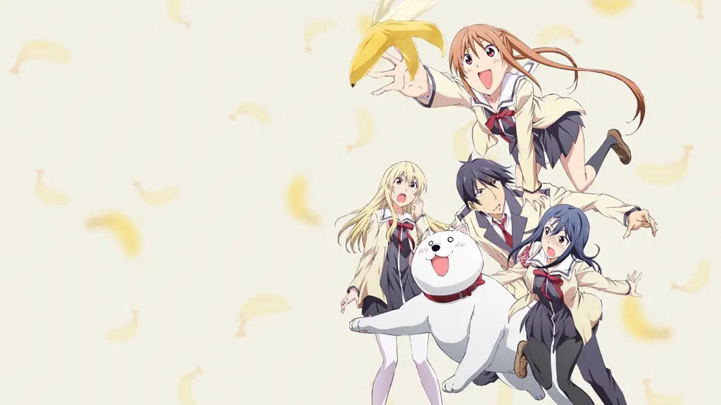 Gambar cuplikan dari Aho Girl yang menunjukkan adegan lucu dan khas.