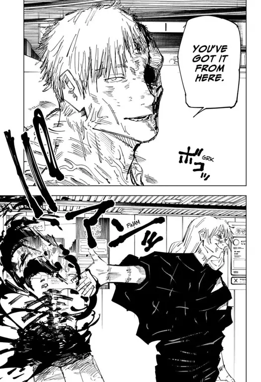 Panel-panel menarik dari chapter 191 Jujutsu Kaisen