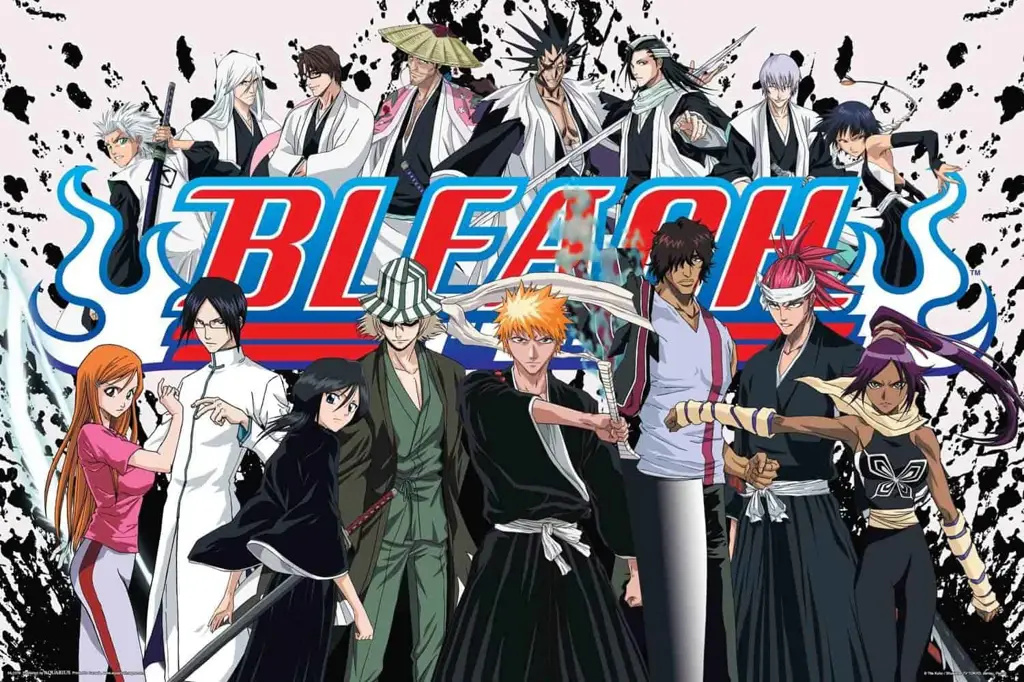 Gambar cuplikan anime Bleach yang menampilkan pertarungan Ichigo dan Byakuya