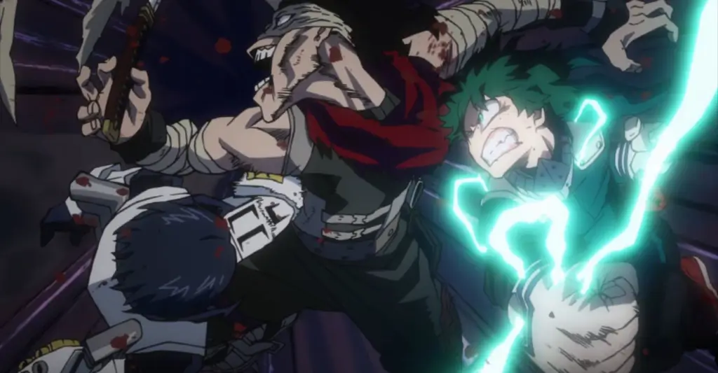 Adegan pertarungan di My Hero Academia season 3