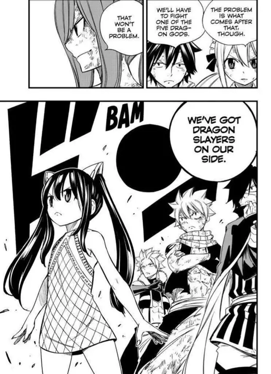 Panel-panel menarik dari Fairy Tail 100 Years Quest chapter 147