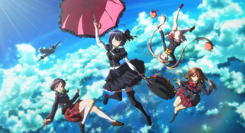 Screenshot film Chuunibyou dengan subtitle Indonesia