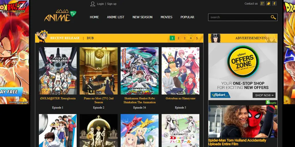 Perbandingan situs web streaming anime