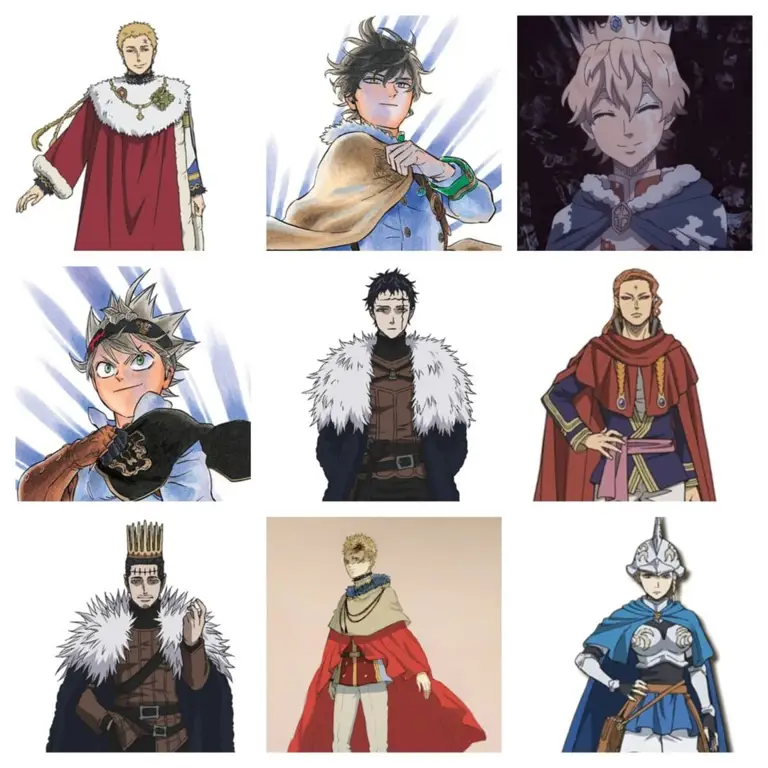 Gambar daftar karakter Black Clover