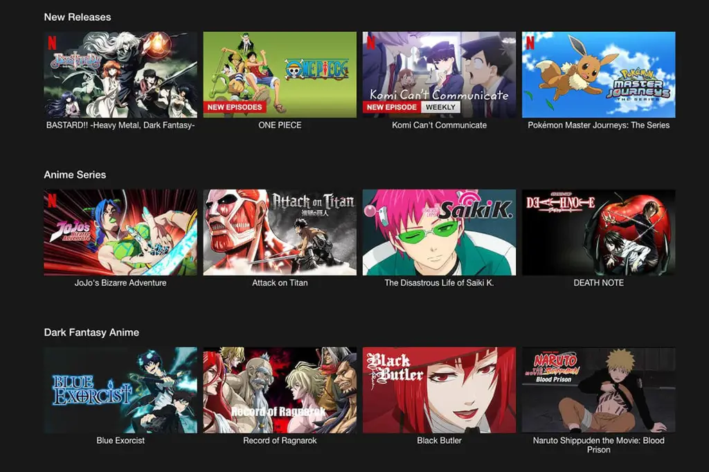 Perbandingan layanan streaming anime legal