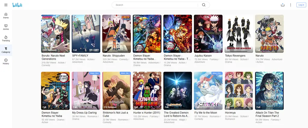 Perbandingan layanan streaming anime legal