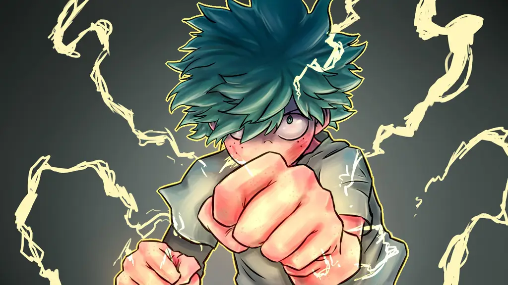 Gambar Izuku Midoriya, tokoh utama Boku no Hero Academia