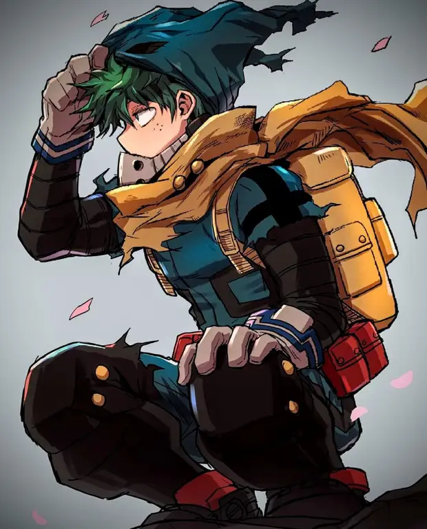 Gambar Deku, karakter utama My Hero Academia