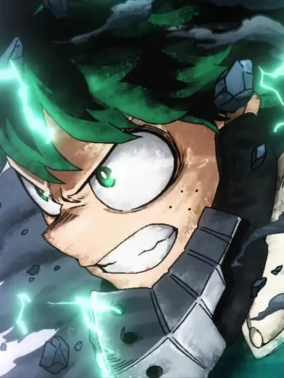 Gambar Deku, karakter utama My Hero Academia