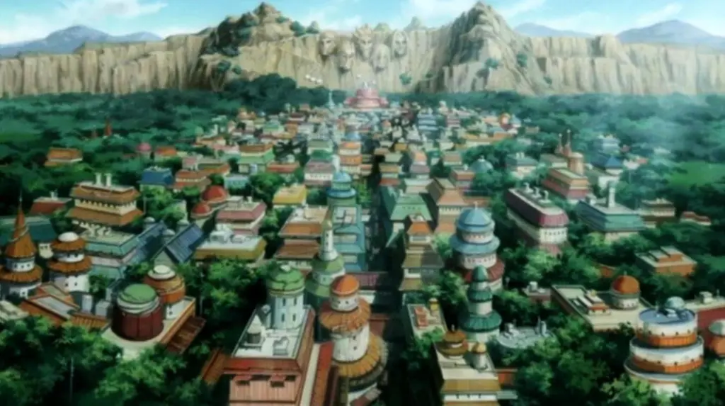 Desa Konoha dalam anime Boruto.