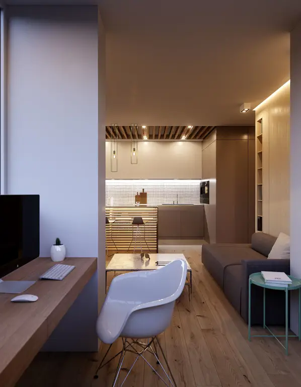 Desain apartemen minimalis Sachi One Room