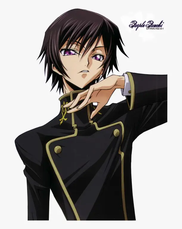 Gambar desain karakter Code Geass Lelouch