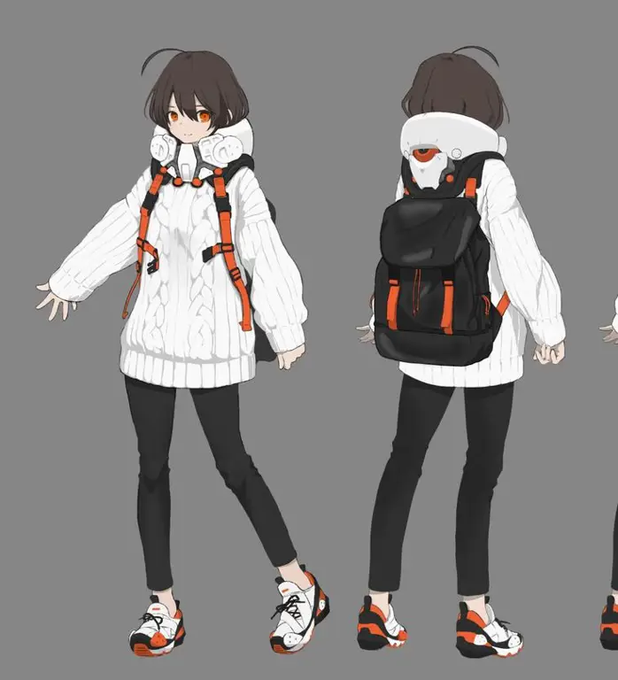 Contoh desain karakter anime Jepang