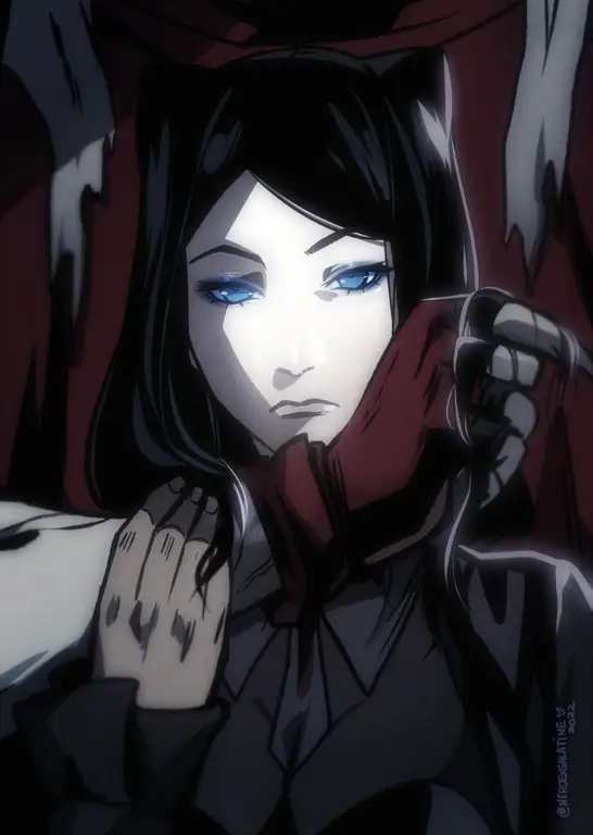 Desain karakter dalam anime Ergo Proxy, menampilkan gaya yang unik dan surealis