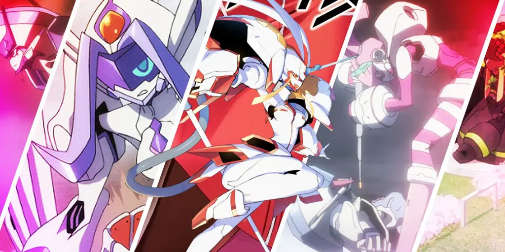 Desain mecha Franxx yang futuristik Gambar mecha Franxx dalam anime Darling in the Franxx