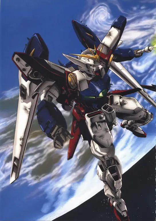 Gambar berbagai desain robot Gundam dalam anime Gundam Wing