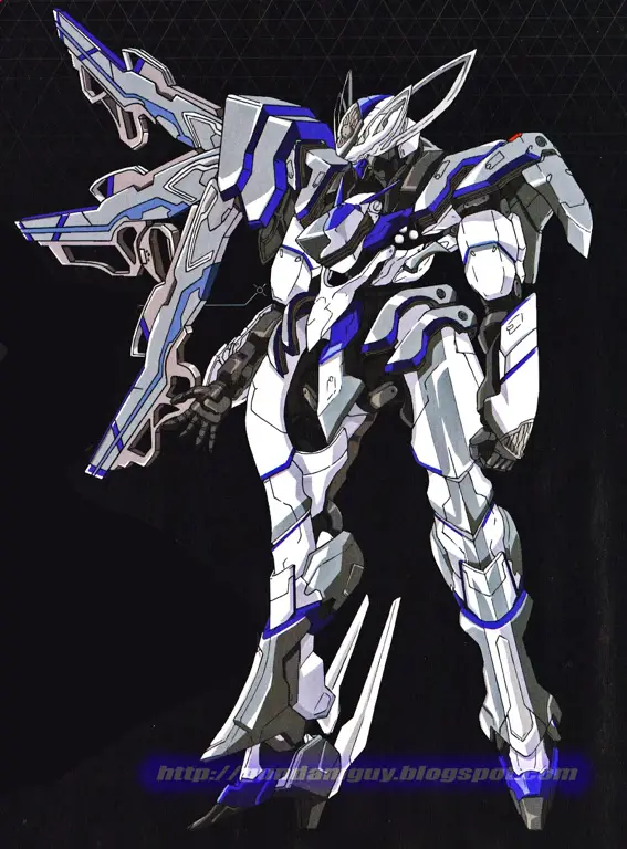 Gambar desain mecha Valvrave yang futuristik