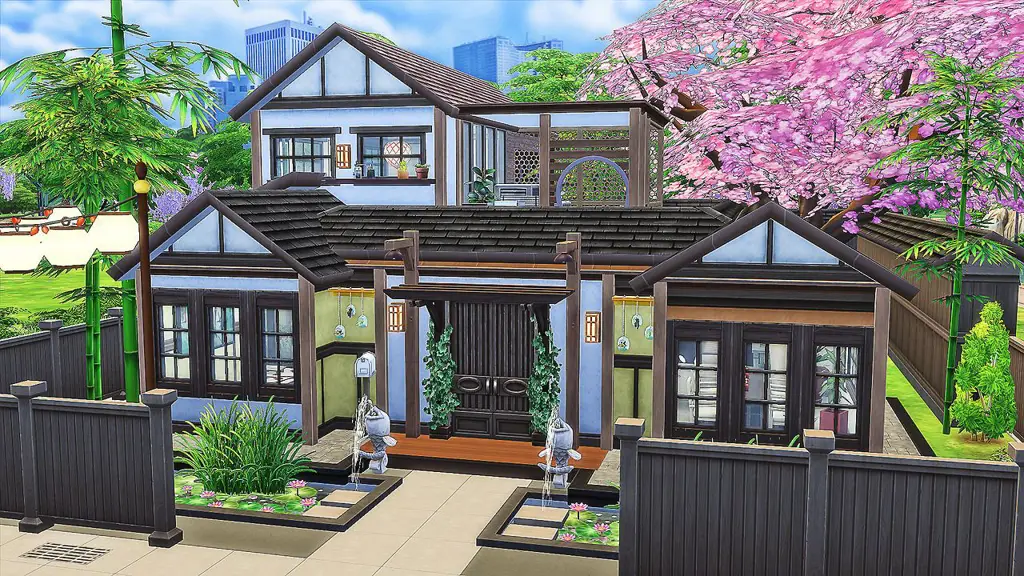 Rumah bergaya anime di The Sims 4