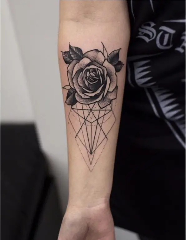 Gambar desain tato geometris