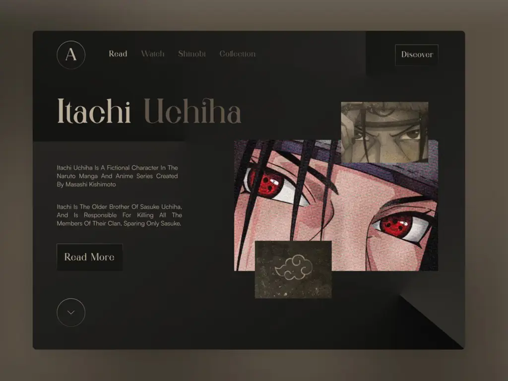 Contoh desain website anime yang menarik dan modern