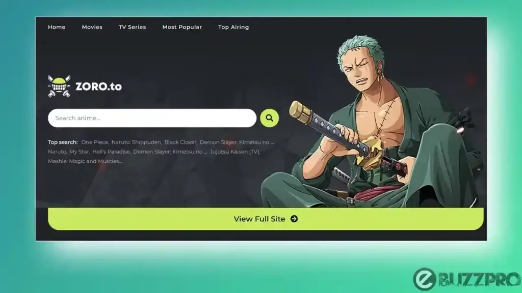 Gambar desain website baru Zoro yang modern dan interaktif