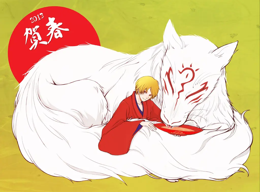 Desain karakter yang detail di Natsume Yuujinchou S4