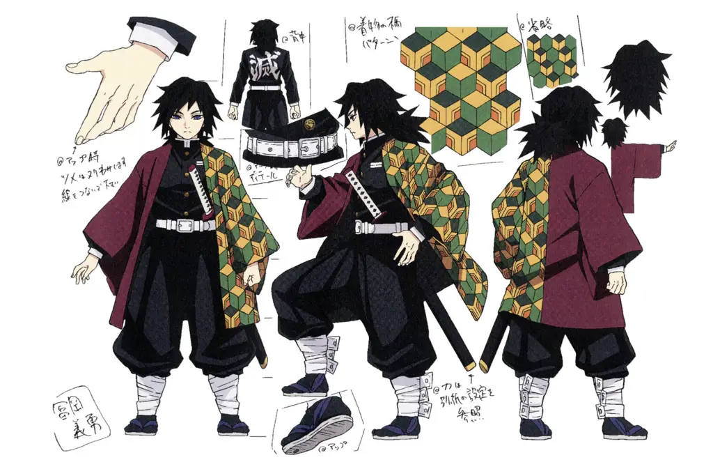 Desain karakter dalam anime Kimetsu no Yaiba