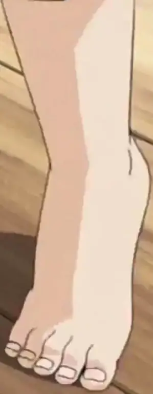 Gambar close-up kaki karakter anime wanita