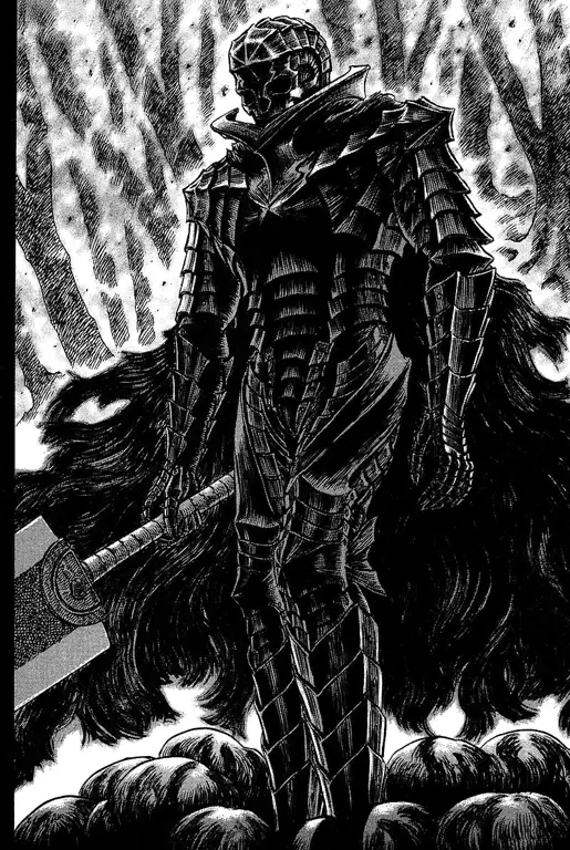 Panel-panel manga Berserk yang detail