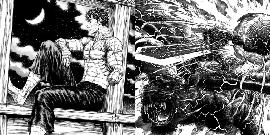 Detail panel dari manga Berserk