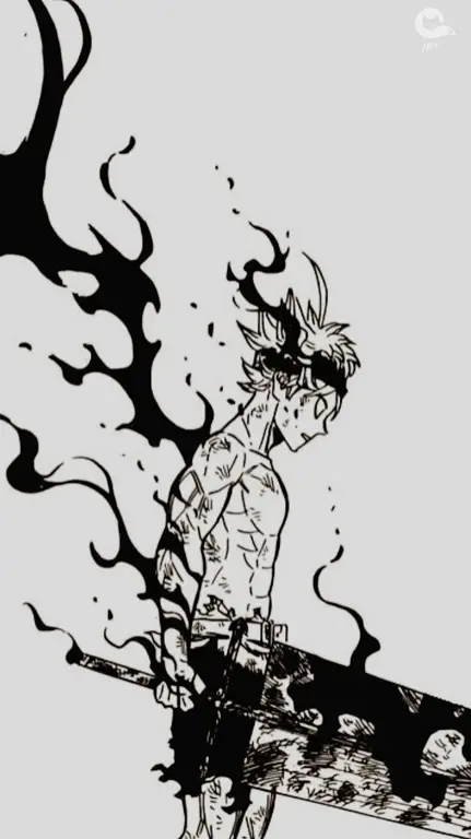 Panel manga Black Clover yang detail dan penuh aksi