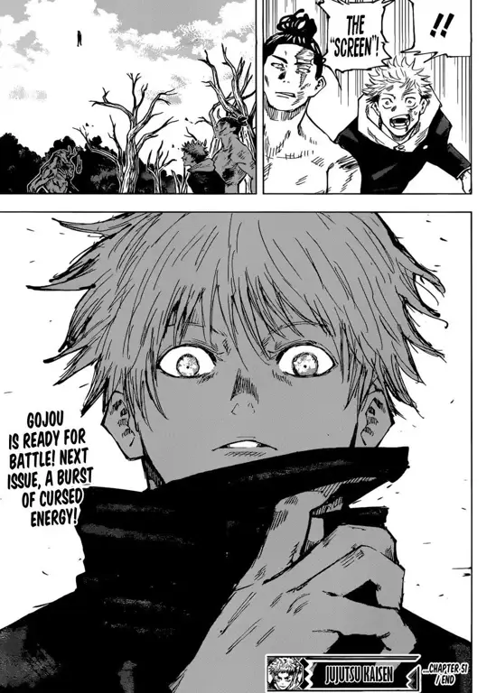 Gambar panel-panel manga Jujutsu Kaisen