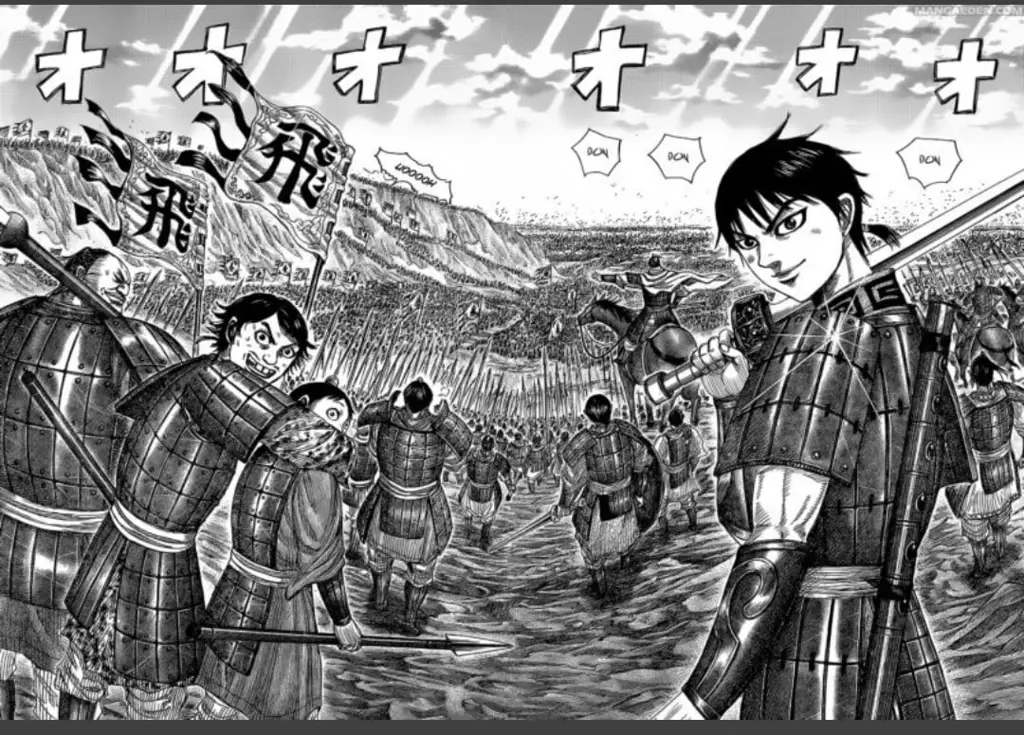 Detail panel manga Kingdom yang menarik