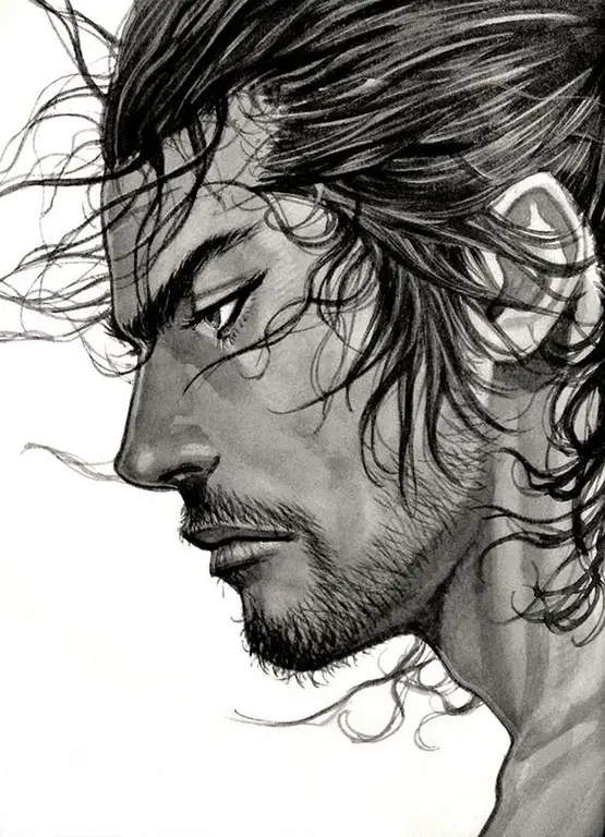 Panel-panel manga Vagabond yang detail