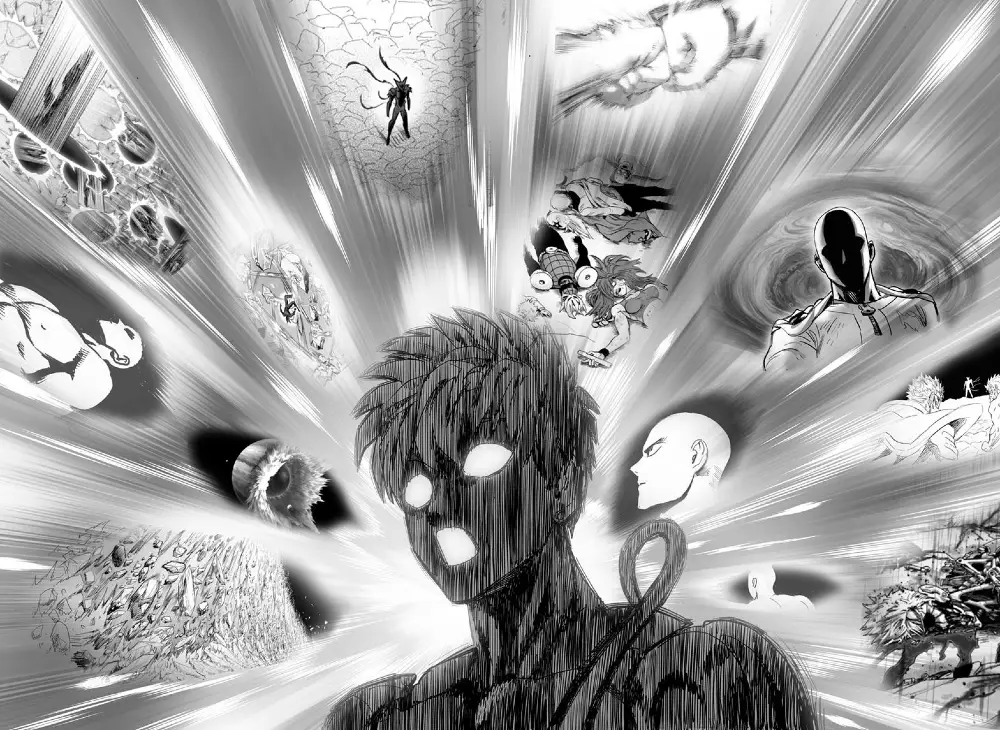 Detail Panel Manga yang Menarik Panel manga One Punch Man chapter 85 yang detail