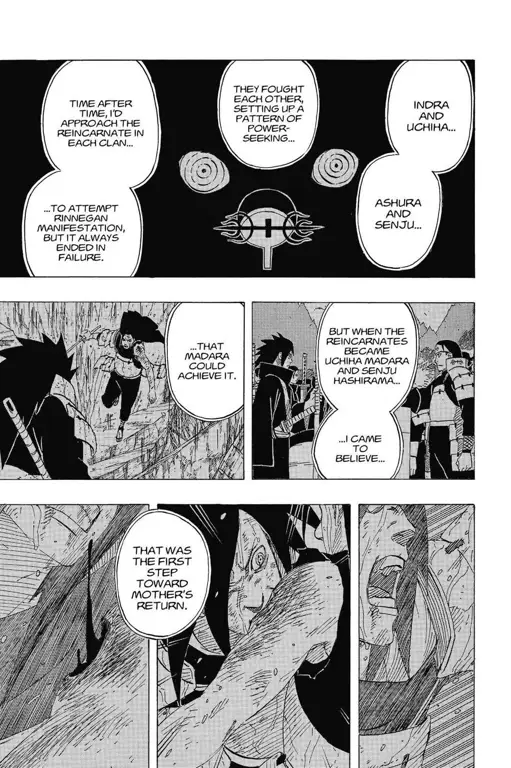 Beberapa panel penting dari komik Naruto chapter 681