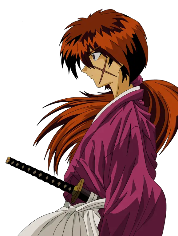 Potret close-up Kenshin Himura