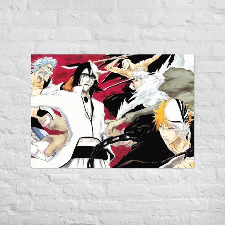 Poster Anime Bleach berkualitas tinggi dengan detail gambar yang tajam